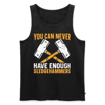 Fun day of house demolition - Men's Premium Organic Tank Top - black - Front - Michal (187cm)