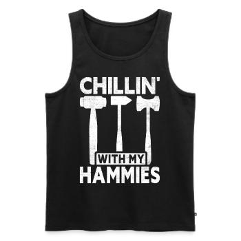 Fun day of house demolition - Men's Premium Organic Tank Top - black - Front - Michal (187cm)