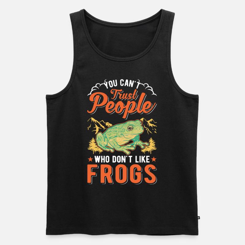Frosch Geschenk Laubfrosch - Männer Premium Bio Tank Top - Schwarz
