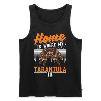 Zuhause ist wo meine Tarantel ist - Männer Premium Bio Tank Top - Schwarz - Vorne - Michal (187cm)