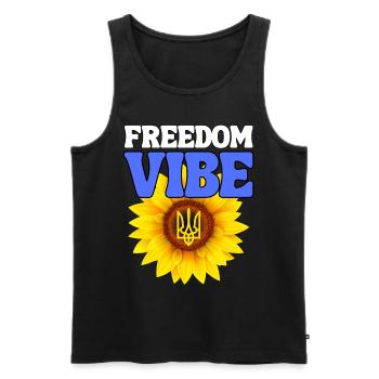 Ukraine 1991 ambiance de liberté - Débardeur bio Premium Homme - noir - Devant - AI Model Male 178 light (178cm)