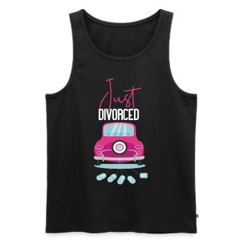 Happy Divorce Party Just Divorced - Men's Premium Organic Tank Top - black - Front - Michal (187cm)