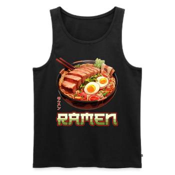 Anime Ramen Nudeln - Männer Premium Bio Tank Top - Schwarz - Vorne - Michal (187cm)