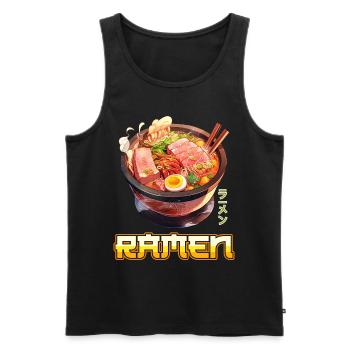 Anime Ramen Nudeln - Männer Premium Bio Tank Top - Schwarz - Vorne - Michal (187cm)
