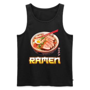 Anime Ramen Nudeln - Männer Premium Bio Tank Top - Schwarz - Vorne - Michal (187cm)