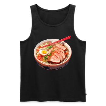 Anime Ramen Nudeln - Männer Premium Bio Tank Top - Schwarz - Vorne - Michal (187cm)