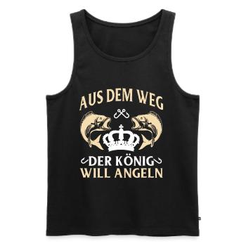 Angeln - Männer Premium Bio Tank Top - Schwarz - Vorne - Michal (187cm)