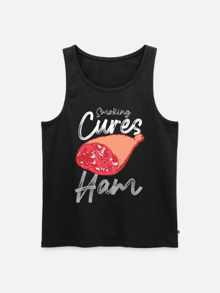 Barbeque Smoked Ham Smoking Grilled - Men's Premium Organic Tank Top - black
