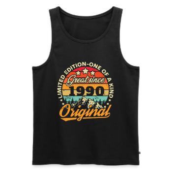 1990's Vintage Original 1990's Birthday Gift - Men's Premium Organic Tank Top - black - Front - Michal (187cm)