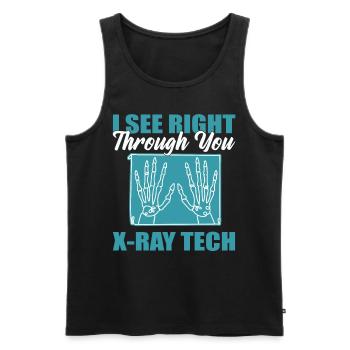 I See Right Through You X-ray Tech X-Ray Rad - Men's Premium Organic Tank Top - black - Front - AI Model Male 178 light (178cm)