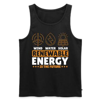 Wind Wasser Solar Erneuerbare Energie ist die - Männer Premium Bio Tank Top - Schwarz - Vorne - Michal (187cm)