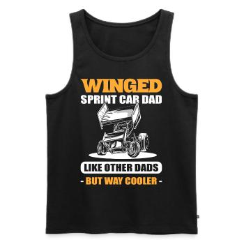 Winged Sprint Car Papa Sprint Car Racer - Débardeur bio Premium Homme - noir - Devant - AI Model Male 178 light (178cm)