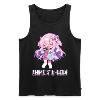 Anime Und K-Pop Koreanische Popmusik Kpop - Männer Premium Bio Tank Top - Schwarz - Vorne - Michal (187cm)