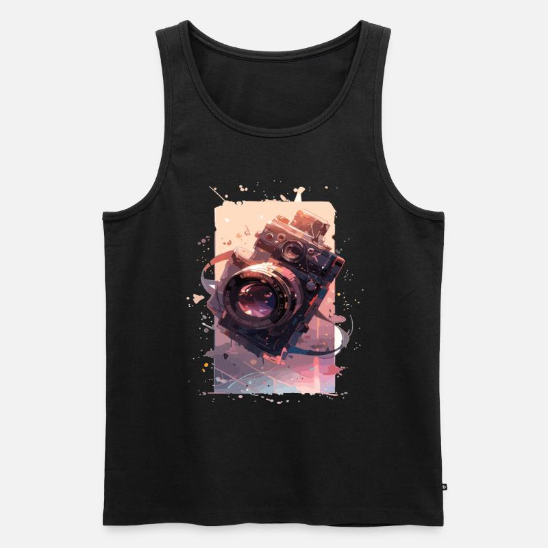 Camera Retro Camera Cameras Analog - Men's Premium Organic Tank Top - black