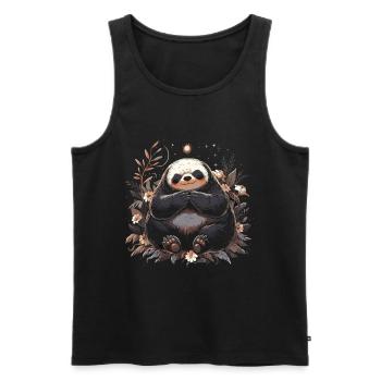 Sloth, Sloth, Sloth, Funny Sloth, Sloth - Men's Premium Organic Tank Top - black - Front - AI Model Male 178 light (178cm)