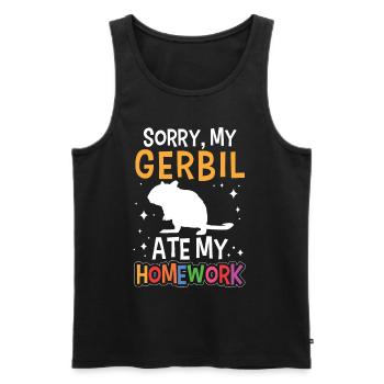 Gerbille a mangé rongeur Gerbille - Débardeur bio Premium Homme - noir - Devant - Michal (187cm)