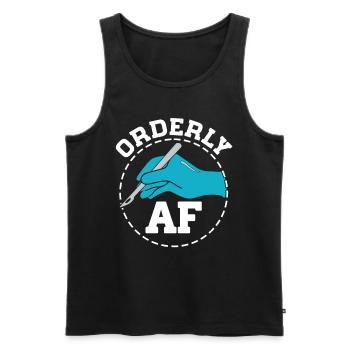 Chirurgischer Assistent Orderly AF - Männer Premium Bio Tank Top - Schwarz - Vorne - AI Model Male 178 light (178cm)