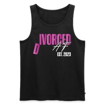 Happy Divorce Party Divorced Af - Men's Premium Organic Tank Top - black - Front - Michal (187cm)