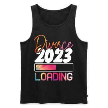 Happy Divorce Party Divorce 2023 - Men's Premium Organic Tank Top - black - Front - Michal (187cm)