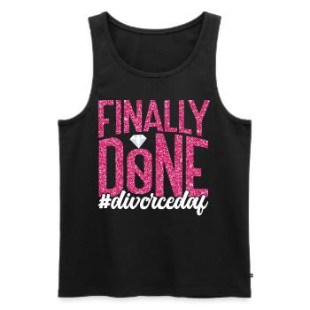 Happy Divorce Party Finally Done - Männer Premium Bio Tank Top - Schwarz - Vorne - Michal (187cm)