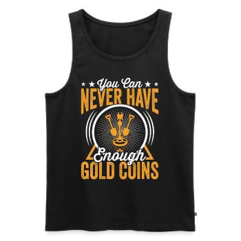 Gold Coins Metal Detector Metal Detection - Men's Premium Organic Tank Top - black - Front - AI Model Male 178 light (178cm)