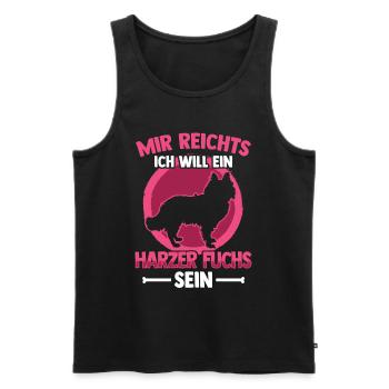 Will ein Harzer Fuchs sein Altdeutscher Hütehund - Männer Premium Bio Tank Top - Schwarz - Vorne - AI Model Male 178 light (178cm)