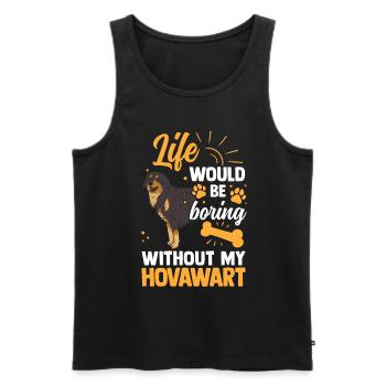 Langweilig ohne Hovawart Derber Bauernhund - Männer Premium Bio Tank Top - Schwarz - Vorne - Michal (187cm)