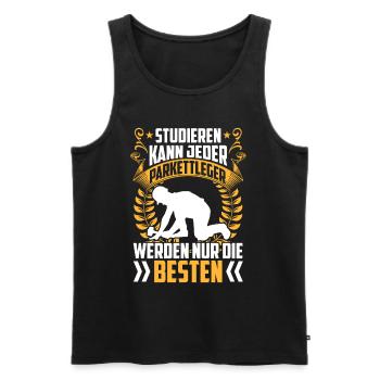 Die Besten werden Parkettleger Bodenleger - Männer Premium Bio Tank Top - Schwarz - Vorne - AI Model Male 178 light (178cm)