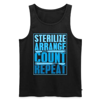 Chirurgischer Assistent Sterilize Arrange Count - Männer Premium Bio Tank Top - Schwarz - Vorne - AI Model Male 178 light (178cm)