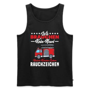 Feuerwehr Feuerwehrmann - Männer Premium Bio Tank Top - Schwarz - Vorne - Michal (187cm)