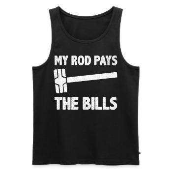 Fun day of house demolition - Men's Premium Organic Tank Top - black - Front - Michal (187cm)