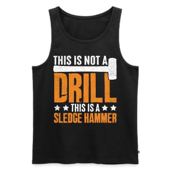 Fun day of house demolition - Men's Premium Organic Tank Top - black - Front - AI Model Male 178 light (178cm)