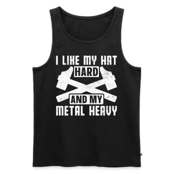 Fun day of house demolition - Men's Premium Organic Tank Top - black - Front - Michal (187cm)