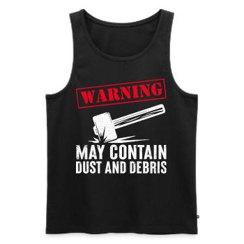 Fun day of house demolition - Men's Premium Organic Tank Top - black - Front - AI Model Male 178 light (178cm)