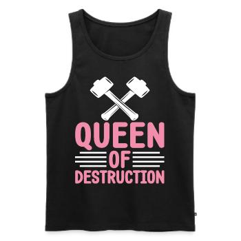 Fun day of house demolition - Men's Premium Organic Tank Top - black - Front - Michal (187cm)
