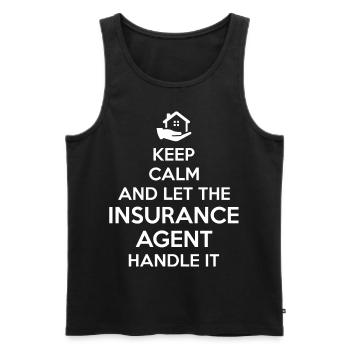 Komischer Broker - Männer Premium Bio Tank Top - Schwarz - Vorne - AI Model Male 178 light (178cm)