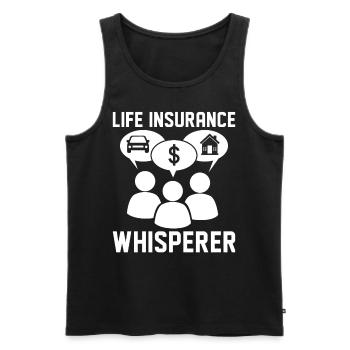 Funny Agent Broker - Men's Premium Organic Tank Top - black - Front - AI Model Male 178 light (178cm)
