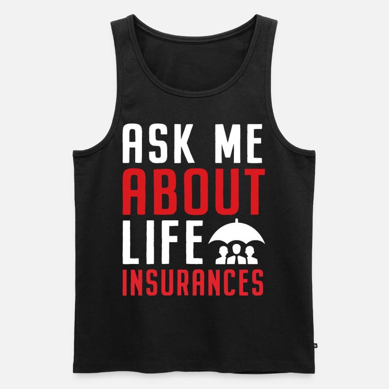 Funny Agent Broker - Männer Premium Bio Tank Top - Schwarz