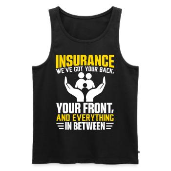 Lustiger Versicherungsmakler - Männer Premium Bio Tank Top - Schwarz - Vorne - Michal (187cm)