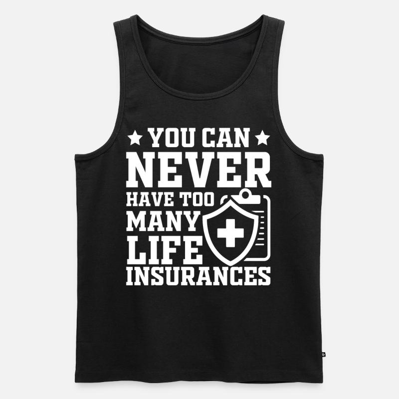 Funny Agent Broker - Männer Premium Bio Tank Top - Schwarz
