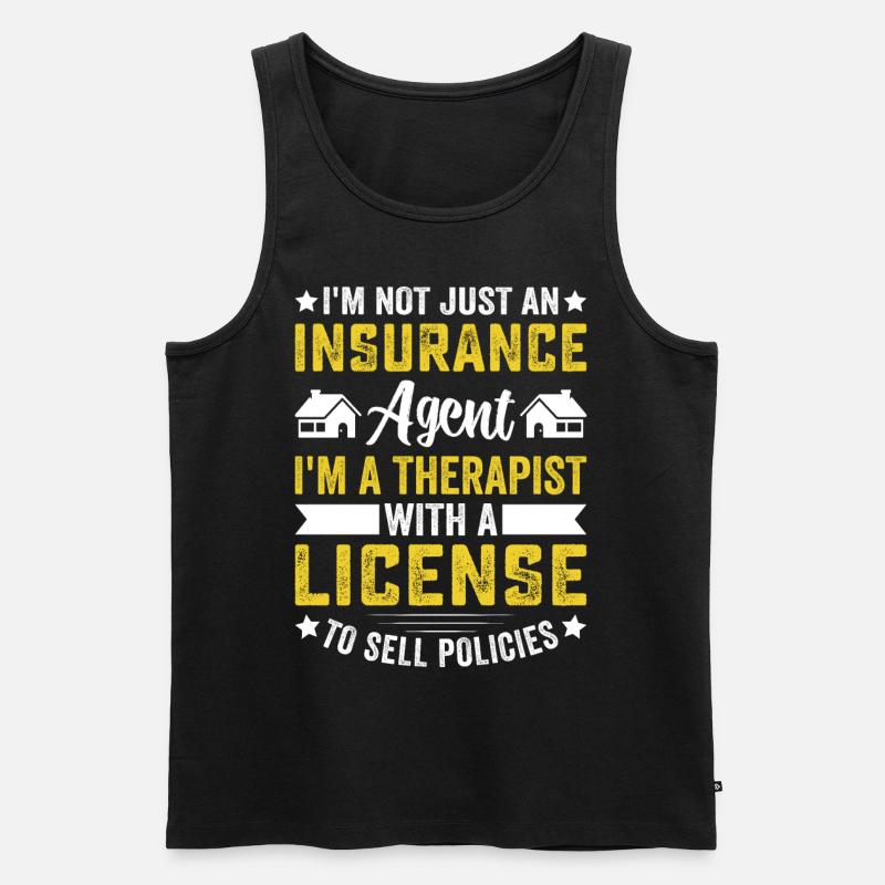 Komischer Broker - Männer Premium Bio Tank Top - Schwarz