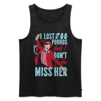 Happy Divorce Party I Lost 200 - Men's Premium Organic Tank Top - black - Front - AI Model Male 178 light (178cm)