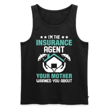 Komischer Broker - Männer Premium Bio Tank Top - Schwarz - Vorne - AI Model Male 178 light (178cm)