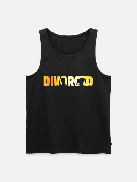 Happy Divorce Party Sunset - Men's Premium Organic Tank Top - black