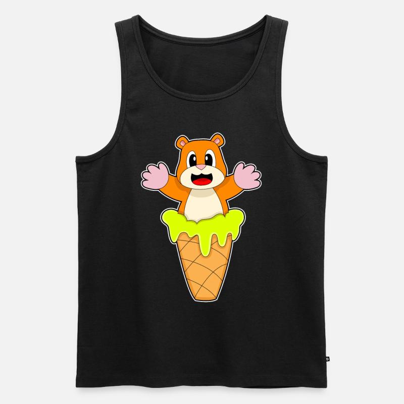 Hamster Waffeleis - Männer Premium Bio Tank Top - Schwarz