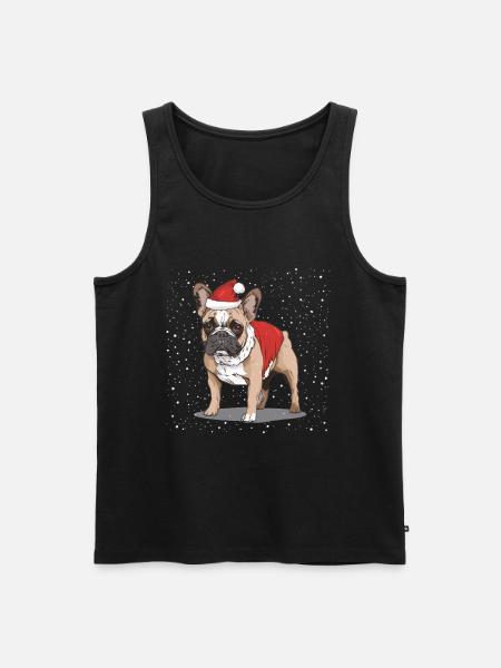 French Bulldog Christmas - Men's Premium Organic Tank Top - black