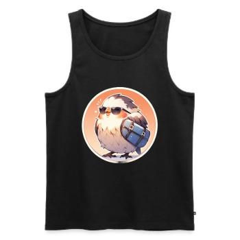 Oiseaux Oiseaux Drôles d’animaux Habitant de la forêt Animal - Débardeur bio Premium Homme - noir - Devant - AI Model Male 178 light (178cm)