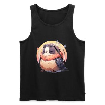 Oiseaux Oiseaux Drôles d’animaux Habitant de la forêt Animal - Débardeur bio Premium Homme - noir - Devant - AI Model Male 178 light (178cm)