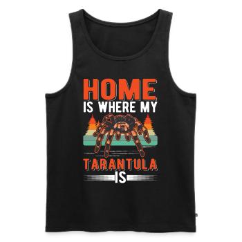 Zuhause ist wo meine Tarantel ist - Männer Premium Bio Tank Top - Schwarz - Vorne - Michal (187cm)