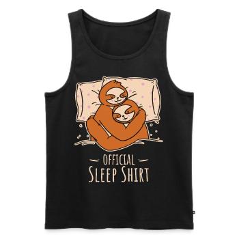 Sloth Official Sleep Shirt for Fans of Sloths - Men's Premium Organic Tank Top - black - Front - AI Model Male 178 light (178cm)